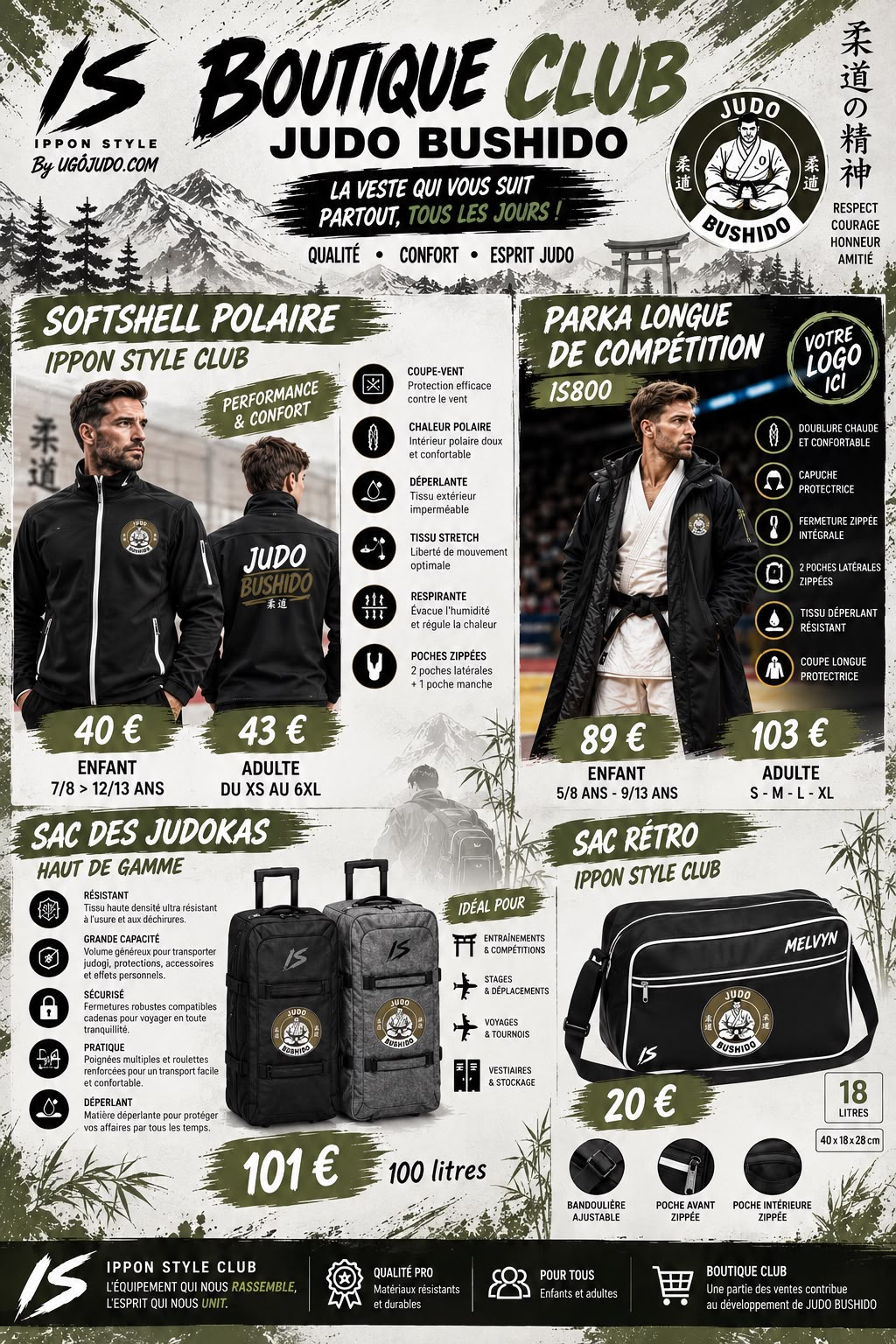 Parka longue de compétition